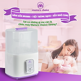 Máy Tiệt Trùng Bình Sữa Mama’s Choice 5in1 Tích Hợp Chức Năng Sấy Khô Phụ Kiện và Hâm Sữa Cho Bé, BH Chính Hãng 12 Tháng