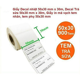 Decal trà sữa , cafe 1 tem in nhiệt 50x30mm