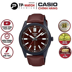 Đồng hồ nam dây da casio standard mtp-vd02bl-5eudf chính hãng - mtp-vd02bl-5e