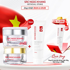 Bộ kem dưỡng ngày và đêm: Kem ban ngày 5 trong 1 (30ml) + Kem ban đêm (30g) giúp dưỡng ẩm, nâng tông, sáng da, làm mờ vết thâm, sạm, nám