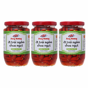 Ớt Ngâm Chua Ngọt Sông Hương 350g combo 3 hũ