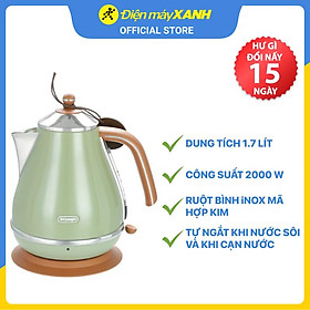 Bình đun siêu tốc Delonghi 1.7 lít KBOV2001.GR - Hàng chính hãng