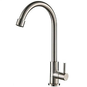 Mua Vòi rửa bát lạnh Cao Cấp INOX SUS 304 cắm chậu + Kèm 1 dây cấp nước INOX 304