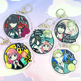 ( Mica trong acrylic ) Móc khóa in hình SPY X FAMILY GIA ĐÌNH ĐIỆP VIÊN anime chibi xinh xắn (MẪU GIAO NGẪU NHIÊN)