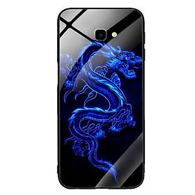 Ốp Lưng Kính Cường Lực cho điện thoại Samsung Galaxy J4 Plus - 0270 DRADON02 - Hàng Chính Hãng