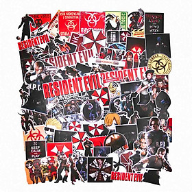 Nơi bán Set 100 sticker hình dán mũ bảo hiểm laptop - Resident Evil Game - Giá Từ -1đ