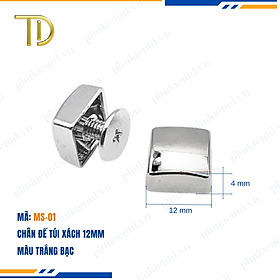 Chân đế túi xách, đế túi vuông, đế đúc túi xách công nghệ Mạ điện Electroplating bền 5-8 năm