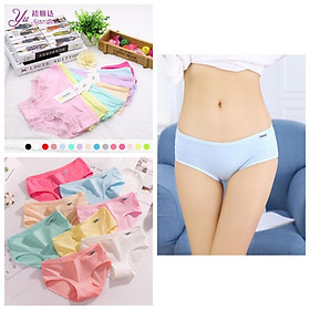 Combo 10 quần lót Cotton trơn Pulo + ren Free Size Cao Cấp
