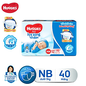 Tã dán sơ sinh Huggies Newborn NB40 - 40 miếng (dưới 5 kg)