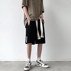 QUẦN SHORT SADBOIZ Nam Nữ, Quần đùi thun đen form rộng unisex, lửng cộc ngắn mặc nhà chất vải thun mịn mát