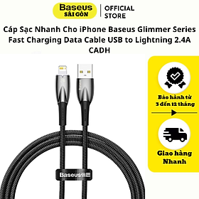 Cáp Sạc Nhanh Cho iPhone Baseus Glimmer Series Fast Charging Data Cable USB to Light-ning 2.4A CADH- Hàng chính hãng