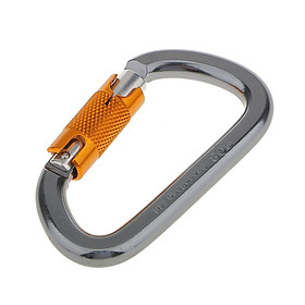 28KN Rock Climbing Rappelling Tree Carving Carabiner Screw Locking Key Chain