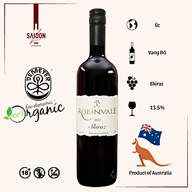 Rượu vang đỏ Robinvale Shiraz 2012 750ml 13.4% Alc