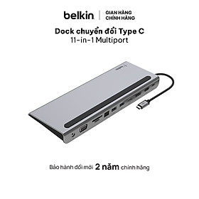 Dock chuyển đổi USB type C 11-in-1 Multiport Belkin - Hàng chính hãng