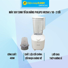 Mua Máy xay sinh tố đa năng Philips HR2041/10 - 2 cối - Hàng Chính Hãng