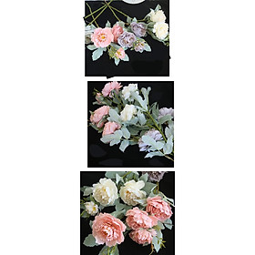 Mua Hoa giả Cành mẫu đơn lụa cao cấp mang lại không gian sang trọng ấm áp  hoa trang trí decor hoa cưới hoa cô dâu