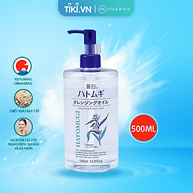 Dầu Tẩy Trang Dưỡng Ẩm Và Làm Sáng Da Hatomugi Ý Dĩ (500ml)