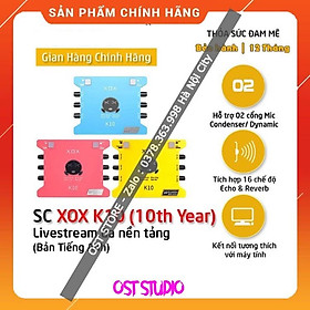 Mua Sound Card K10 2020 Hàng Loại 1 . Phiên Bản Kỷ Niệm 10 Năm   Chất Âm Cực Hay   Có Thể Dùng Thu Âm   Hát Livestream