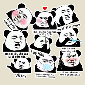 sticker set 30 ảnh Meme Gấu Trúc bựa. cute. hài hước