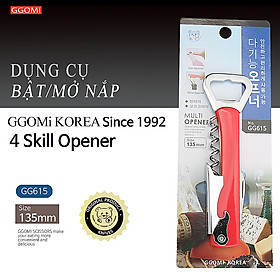 Dụng cụ mở nắp đa năng có tay cầm bằng ABS, phần đầu bằng thép không gỉ an toàn GGOMi Hàn Quốc GG615