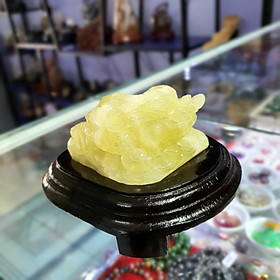 Mua Cóc 3 Chân ( Thiềm Thừ ) Đá Thạch Anh Vàng Thiên Nhiên Cho Gia Chủ Mệnh Kim  Thổ - TTCT1140