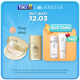 Bộ sản phẩm Anessa kem nền trang điểm tông sáng và Kem chống nắng dưỡng da dạng sữa bảo vệ hoàn hảo 20ml