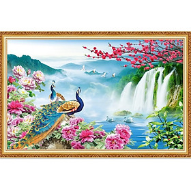Decal dán tường đôi chim công NewTM-0096K
