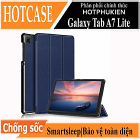 Case bao da chống sốc cho Samsung Galaxy Tab A7 Lite 2021 8.4 inch T220 / T225 hiệu HOTCASE thiết kế siêu mỏng hỗ trợ Smartsleep, gập nhiều tư thế, mặt da siêu mịn - hàng nhập khẩu