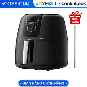 Nồi Chiên Không Dầu Điện Tử Lock&Lock EJF296BLK (7.2 Lít) - Hàng Chính Hãng - Kèm Chảo Nướng Và Ống Hút Thẳng Inox