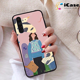 Ốp lưng iCase dành cho Realme 6 chất liệu viền dẻo lưng cứng nhám TPU có hai lỗ xỏ dây đeo in nổi 4D hình bộ sưu tập Color Fun 15
