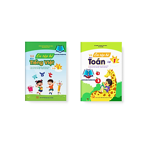 Sách - Combo Vở Ôn tập hè môn Tiếng việt + Toán lớp 1