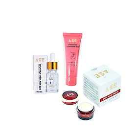 Combo liệu trình mụn ACE, Kem mụn thâm liền sẹo 12g, Serum mụn thâm nám sạm 10ml, Sữa rửa mặt sạch nhờn giảm mụn 70ml