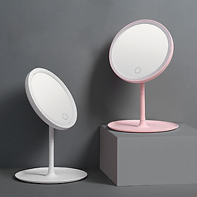 Gương soi trang điểm để bàn có đèn led phát sáng - Chế độ xoay và điều chình ánh sáng tiện lợi mẫu mới siêu hot