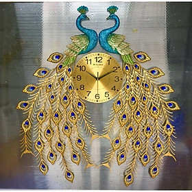 Đồng hồ treo tường GCLOCK loại to KT 95X85  cao cấp làm từ kim loại sơn tĩnh điện chạy máy kim trôi chuẩn