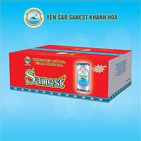 Thùng 30 lon Nước Yến sào Sanest Khánh Hòa đóng lon 190ml - Không đường 003
