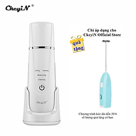 Máy Làm Sạch Da Mặt Ckeyin Mr486 Sử Dụng Sóng Siêu Âm Có Chức Năng Tạo Nhiệt 6 Mức Độ Kèm Đế Sạc