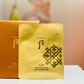 Mặt nạ cao cấp vàng whoo radiant regenerating gold concentrate mask
