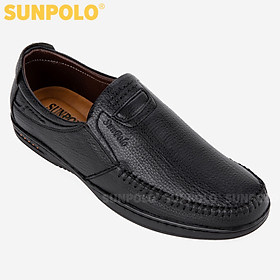 Giày Lười Nam Da Bò SUNPOLO SU4010 (Đen, Nâu)