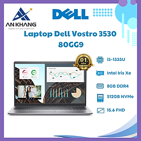 Laptop Dell Vostro 15 3530 80GG9 (Intel Core i5-1335U | 8GB | 512GB | Intel Iris Xe | 15.6 inch FHD | Win 11 | Office | Xám) - Hàng Chính Hãng