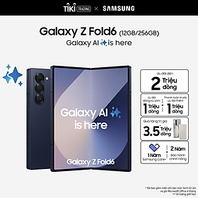 Điện thoại Samsung Galaxy Z Fold6, 256GB, điện thoại AI, màn hình cực đại 7.6", mỏng nhẹ nhất - Hàng chính hãng - Xanh Navy