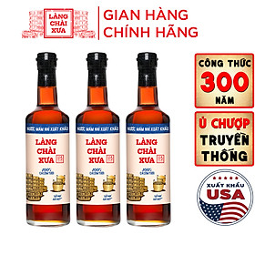 Đặc Sản Phan Thiết - [Combo 3 Chai] Nước Mắm Nhỉ Làng Chài Xưa Nhãn Xanh Xuất Khẩu, Nhãn Đỏ Đậm Đà, Nhãn Vàng Sánh Đặc 500Ml/Chai Thủy Tinh - 03 Chai Nhãn Đỏ