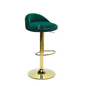 Mua Ghế ngồi quầy bar nệm vải nhung chân thép mạ màu vàng gold giá rẻ CB2258B-F Nội thất Capta hcm