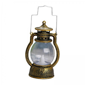 4x Lantern LED Oil Lamp Table Porch  Winery Light Bronze Golden