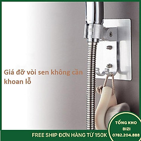 Giá Đỡ Vòi Sen Kết Hợp Móc Treo Đồ - Không Cần Đục Lỗ Trên Tường   - Free Ship Toàn Quốc