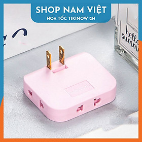 Ổ Cắm Điện Mở Rộng Xoay 180 Độ - Hồng