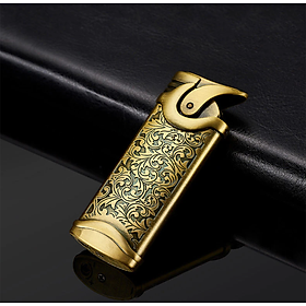 Mua Bật Lửa Hột Quẹt Khè Jobon 513 Khắc Hình Hoa Văn Kim Loại Nguyên Khối - xài gas