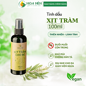 Xịt tràm cho bé 100ml - Hoa Nén - Chống hăm tã, đuổi muỗi, dịu da