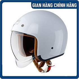 Nón bảo hiểm 3/4 Royal M139 - Trơn - Trắng xà cừ - Kính âm sành điệu - Lót nón tháo rời - Hàng chính hãng - Bảo hành 12 tháng