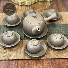 Mua Bộ Ấm Chén Trà Đạo Gốm Hồng Sa Bát Tràng Dáng Đường Vũ Dung Tích 300ml (Bộ Ấm Chén) AHS 20