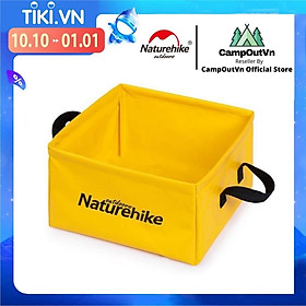 Đồ cắm trại Xô nước Naturehike NH19SJ007 hình vuông xếp gọn du lịch dã ngoại A257